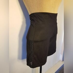 Victoria's Sport Black Fitted Sport Fishnet Shorts Size Small